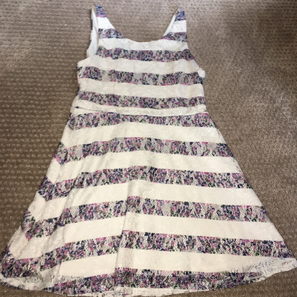 Striped floral dress